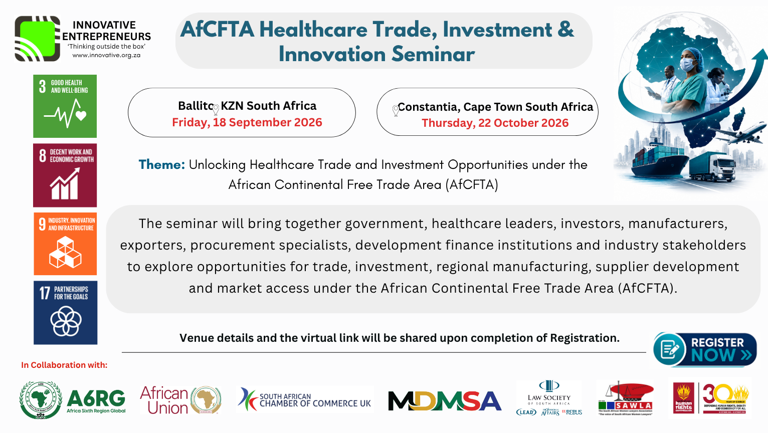 Healthcare Trade Investment Innovation Seminar banner